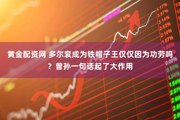 黄金配资网 多尔衮成为铁帽子王仅仅因为功劳吗？曾孙一句话起了大作用